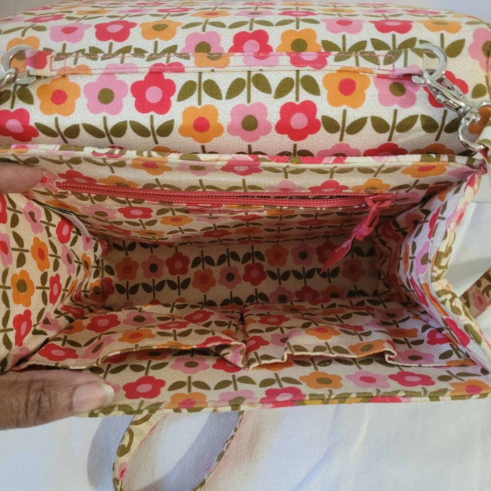 Vera Bradley Colorful Crossbody Bag 2010 Retired Print - Picture 9 of 10